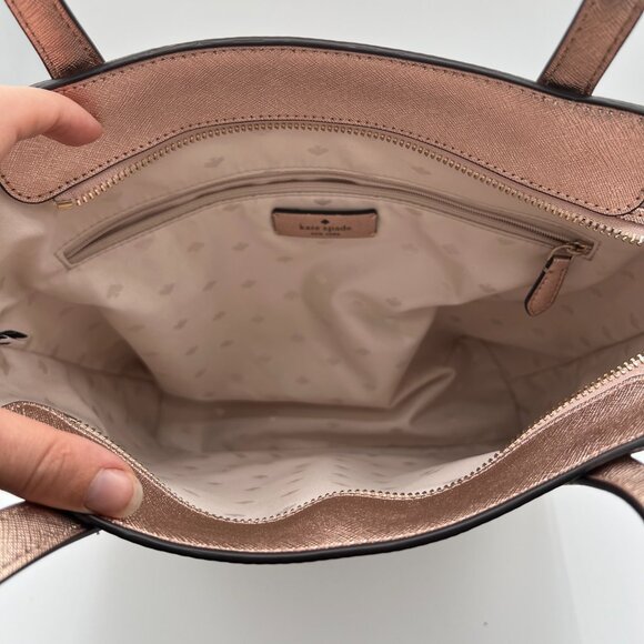 Kate Spade Glitter Tote – Rose Gold Champagne - Picture 8 of 10